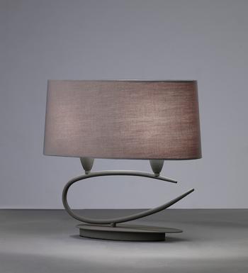 Lampe 2 lumières avec abat jour Mantra Lua Gris cendré Tissus et métal 3683