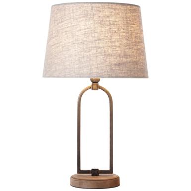 Lampe avec abat-jour Sora -  Ø 30 cm - Beige Métal - Tissus - Brilliant - 99020/09