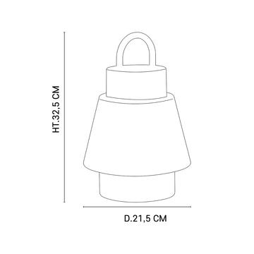 Lampe baladeuse Led Ø  21,50 cm - Singapour - Polycarbonate Sand - Market Set - 655892
