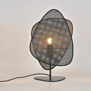 Lampe à poser Screen - Cannage naturel Noir - Market Set - 655627