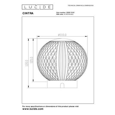 Lampe CINTRA - 1xLED - Vert - Lucide Lucide Vert Acrylique 13599/11/60