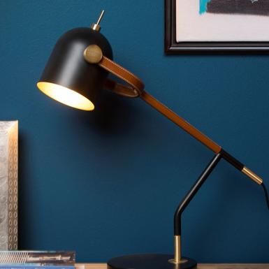 Lampe de bureau WAYLON - 1xE27 - Noir  - Lucide - 05627/01/30