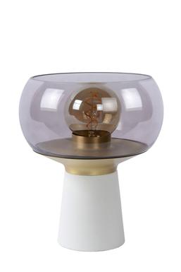 Lampe de table design Lucide Farris Blanc Verre 05540/01/31
