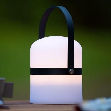 Lampe de table extérieure Little JOE - Ø 10 cm - Led - IP44 - Blanc/Noir - Lucide - 06802/01/30