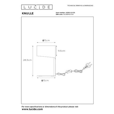 Lampe de table KNULLE - Ø 15 cm - 1xE14 - Noir - Lucide - 45504/01/30