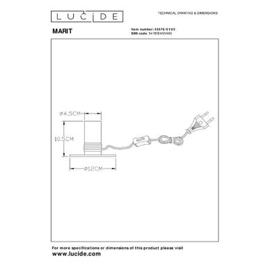 Lampe à poser MARIT - 1xE27 - Or Mat / Laiton - Lucide - 45576/01/02