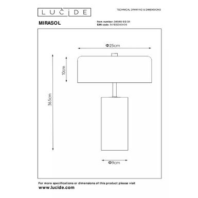 Lampe à poser MIRASOL- Ø 25 cm -  3xG9 - Blanc - Lucide - 34540/03/31