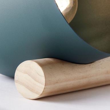 Lampe de table Koji - Turquoise - Métal / Bois - Brilliant - 93043/73