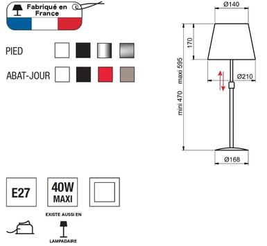 Lampe design Aluminor Store Blanc Acier STORE LT AY B