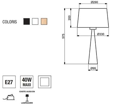 Lampe design Aluminor Totem Bois Bois TOTEM LT BOIS