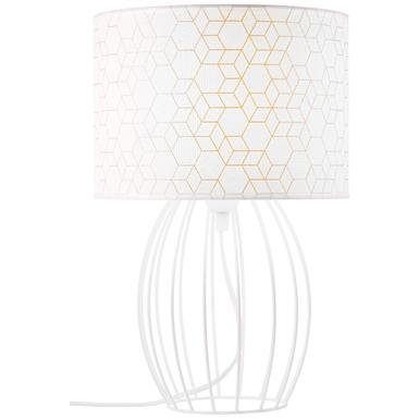 Lampe design Brilliant Galance Blanc Métal - Tissus 94969/05