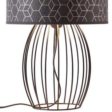 Lampe design Brilliant Galance Noir Métal - Tissus 94969/06