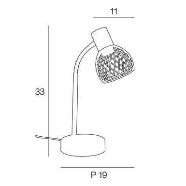 Lampe design Corep Kento Noir Métal 656103