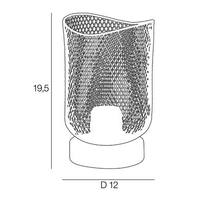 Lampe design Corep Ottawa Noir Métal 656728