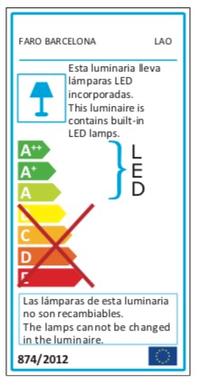 Lampe design Faro Lao Blanc Métal 29048