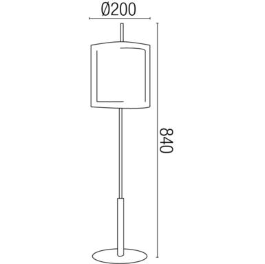 Lampe design Faro SABA acier+tissu 68546