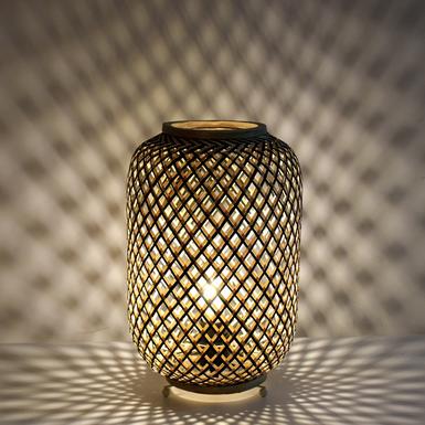 Lampe design Lo Select Cage Bois Bambou T81023BK