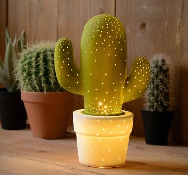 Lampe design Lucide Cactus Vert Céramique 13513/01/33