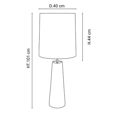 Lampe de table Cosiness - Gris - Tissu / Céramique - Market Set - PR503498