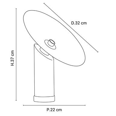 Lampe de table Gatsby - Métal / Kumo Kaki - Market Set - PR503507