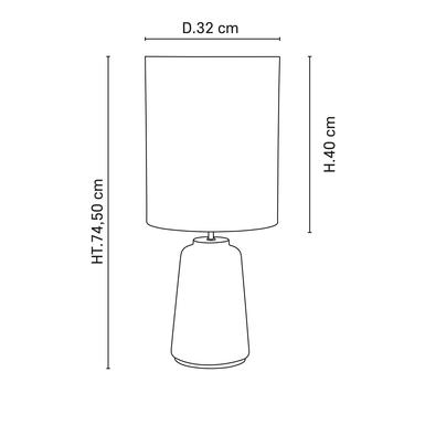 Lampe de table Mokuzai Ø 32 cm -  Bois / Tissu Blanc - Market Set -PR503499