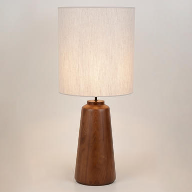 Lampe de table Mokuzai Ø 40 cm - Bois / Tissu Blanc - Market Set - PR503500