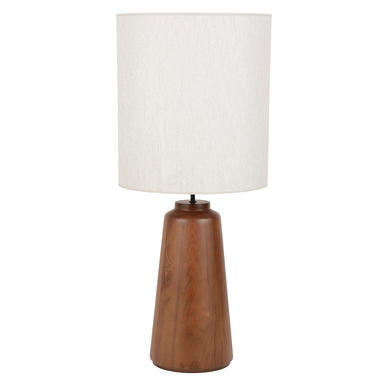 Lampe de table Mokuzai Ø 40 cm - Bois / Tissu Blanc - Market Set - PR503500