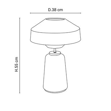 Lampe de table Mokuzai Ø 38 cm - Bois / Tissu Noir - Market Set - PR590318