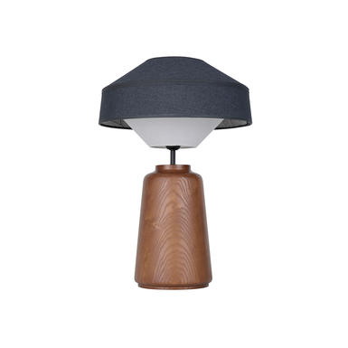 Lampe de table Mokuzai Ø 38 cm - Bois / Tissu Noir - Market Set - PR590318