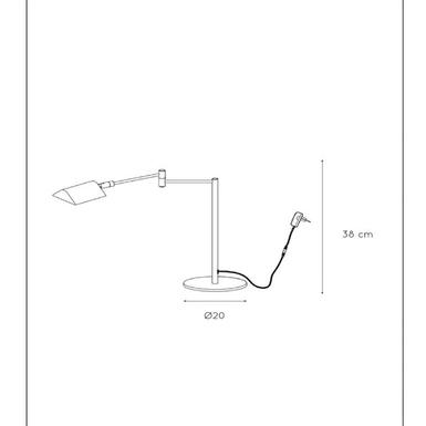 Lampe de bureau NUVOLA - 1xLED - Chrome dépoli - Lucide - 19665/09/12