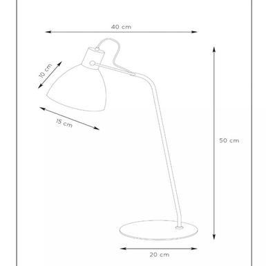 Lampe de bureau SHADI - 1xE14 - Noir Métal - Lucide 03617/01/30