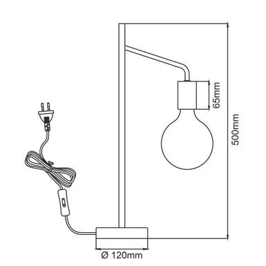 Lampe à poser KIEL - 1xE27 - Noir / Dorée - Metal - Brilliant - 94580/78