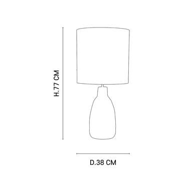 Lampe Portinatx L Ø 38 cm - Bana - Céramique / Raphia - Market Set - PR503494