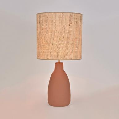 Lampe Portinatx L Ø 38 cm - Bana - Céramique / Raphia - Market Set - PR503494