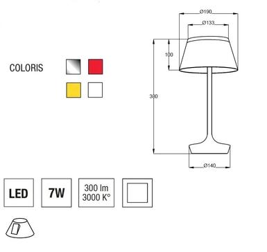 Lampe Led à poser  La Petite Lampe - Blanc Métal - Aluminor - LA PETITE LAMPE*B