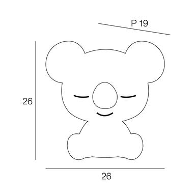 Lampe led Corep Koala Rose Plastique 656391