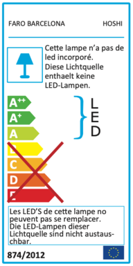 Lampe led Faro Hoshi Or Métal 28387