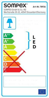 Lampe led Sompex Delux Gris Aluminium 78936