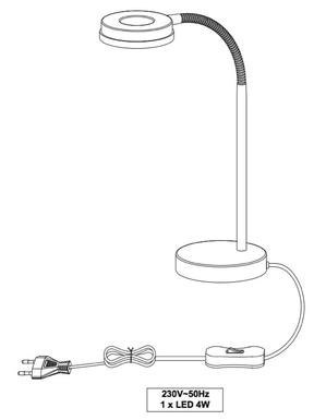 Lampe led Trio Rennes Blanc Métal R52411101