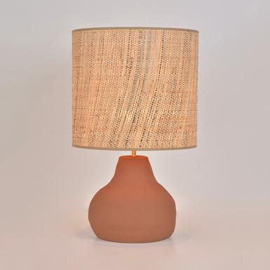 Lampe Portinatx Ø  35 cm - Bana - Céramique / Raphia - Market Set - PR503493