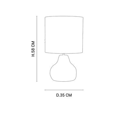 Lampe Portinatx Ø  35 cm - Bana - Céramique / Raphia - Market Set - PR503493