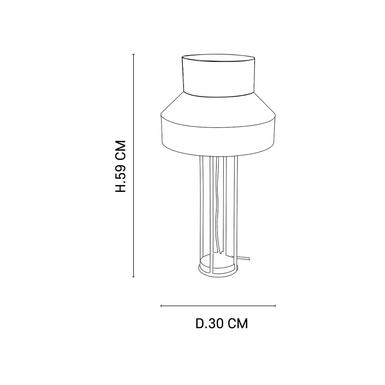 Lampe de table Singapour H 59 cm - Nude -  Lin / Cannage naturel - Market Set - PR503481