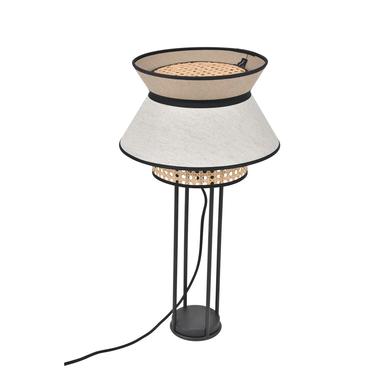 Lampe  à poser Singapour - H 56 cm Ø  30 cm -Lin /Cannage naturel - Market Set - PR503482