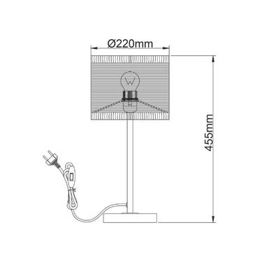 Lampe à poser RAFFY - 1xE27 - Raphia / Metal -  Brilliant - 94533/09