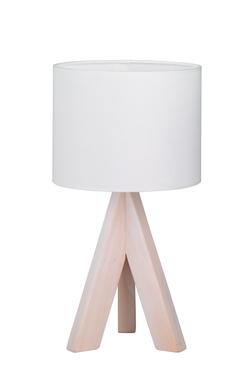 Lampe scandinave Trio Ging Abat-jour Blanc Bois R50741001