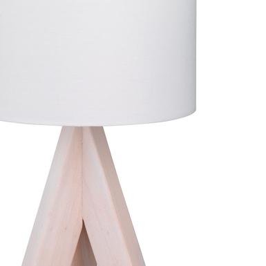 Lampe scandinave Trio Ging Abat-jour Blanc Bois R50741001