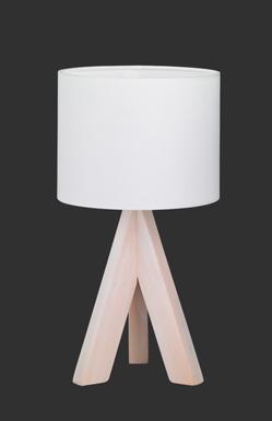 Lampe scandinave Trio Ging Abat-jour Blanc Bois R50741001