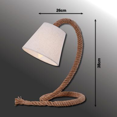Lampes 1 lampes design Näve Rope Beige Métal - Tissus 3164627