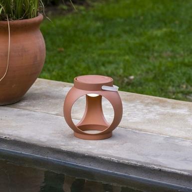 Lampe Baladeuse  extérieure Candela - Faro - Ø 23  cm - 1xLED INT - Terracotta - 70790