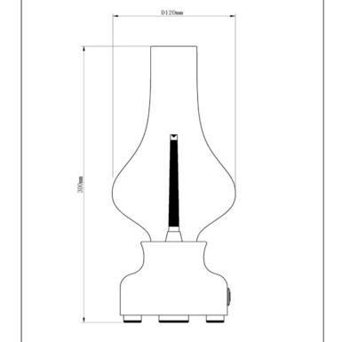 Lampe à poser extérieure - JASON - 1xLED - Noir - Lucide - 74516/02/30